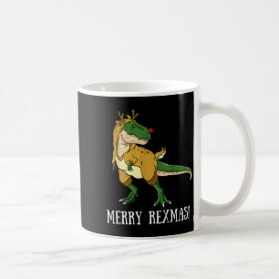 Merry Rexmas Reindeer T-rex Rudolph Dinosaur Chris Coffee Mug
