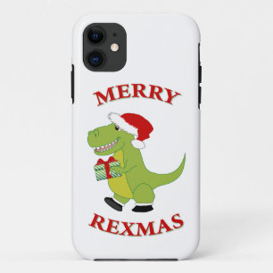 Merry Rexmas T-Rex dinosaur design iPhone 11 Case