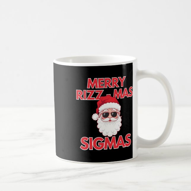 Merry Rizz Mas Sigmas Christmas Rizzmas Funny Sant Coffee Mug (Right)