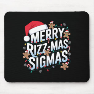 Merry Rizz Mas Sigmas Funny Alpha Christmas Santa  Mouse Pad