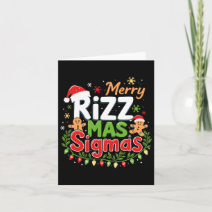 Merry Rizz Mas Sigmas Funny Gen Alpha X-mas Santa Card