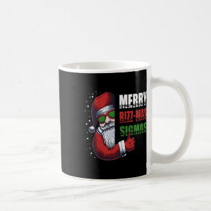Merry Rizz Mas Sigmas Funny Gen- Alpha X-mas Santa Coffee Mug