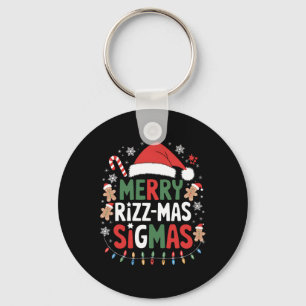 Merry Rizz Mas Sigmas Funny Gen Alpha X-mas Santa Key Ring