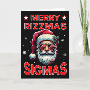 Merry Rizz Mas Sigmas Funny Middle School Alpha Ch Card