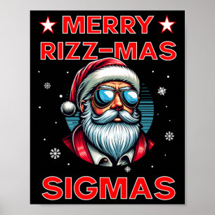 Merry Rizz Mas Sigmas Funny Middle School Alpha Ch Poster