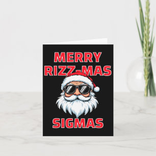 Merry Rizz Mas Sigmas Funny Santa Claus Christmas Card
