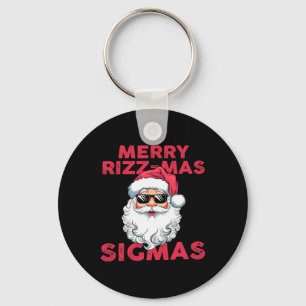 Merry Rizz Mas Sigmas Funny Santa Claus Christmas  Key Ring