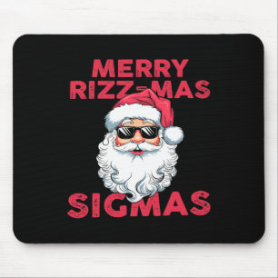 Merry Rizz Mas Sigmas Funny Santa Claus Christmas Mouse Pad