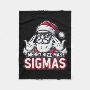 Merry Rizz Mas Sigmas- Gen Alpha Middle School Chr Fleece Blanket