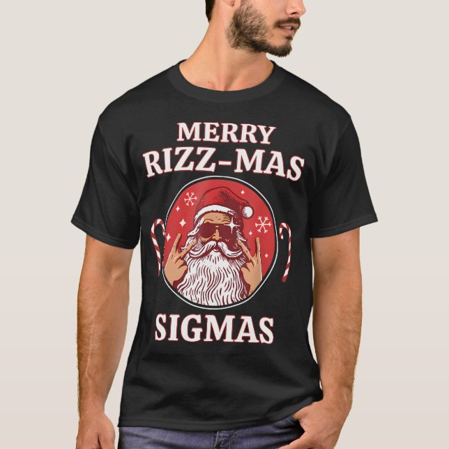 Merry Rizz Mas Sigmas- Gen Alpha Middle School T-Shirt (Front)