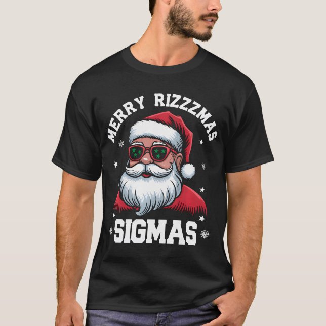 Merry Rizz Mas Sigmas Gen Alpha Middle School T-Shirt (Front)