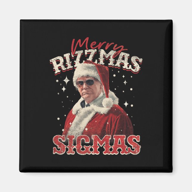 Merry Rizz Mas Sigmas- Gen Alpha Middle School Tru Magnet (Front)