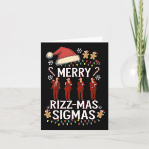Merry Rizz Mas Sigmas Gen Alpha Trump Christmas Pj Card
