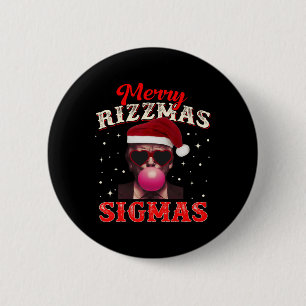 Merry Rizz Mas Sigmas Gen Alpha Trump Santa Christ 6 Cm Round Badge
