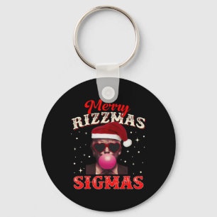 Merry Rizz Mas Sigmas Gen Alpha Trump Santa Christ Key Ring