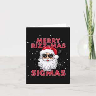 Merry Rizz Mas Sigmas Santa Christmas  Card