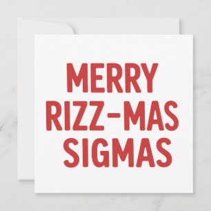 Merry Rizz-Mas Sigmas Snarky Christmas Funny  Holiday Card
