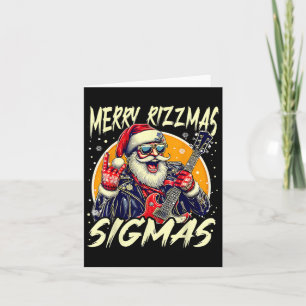 Merry Rizzmas Christmas Rizz Cool Santa Sungles Xm Card