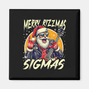 Merry Rizzmas Christmas Rizz Cool Santa Sungles Xm Magnet