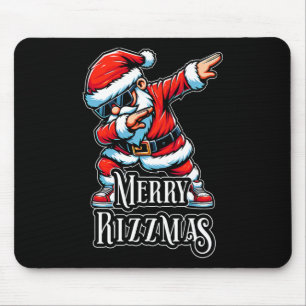 Merry Rizzmas Dabbing Santa Funny Christmas Mouse Pad