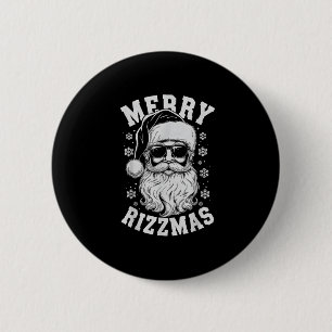 Merry Rizzmas Funny Christmas Santa Claus Happy Ch 6 Cm Round Badge