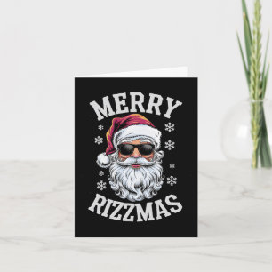 Merry Rizzmas Funny Christmas Santa Claus Happy Ch Card