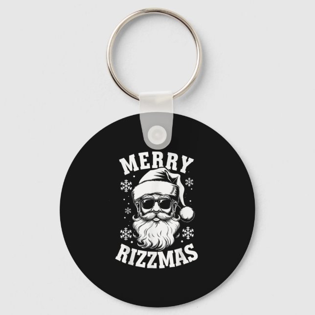 Merry Rizzmas Funny Christmas Santa Claus Happy Ch Key Ring (Front)