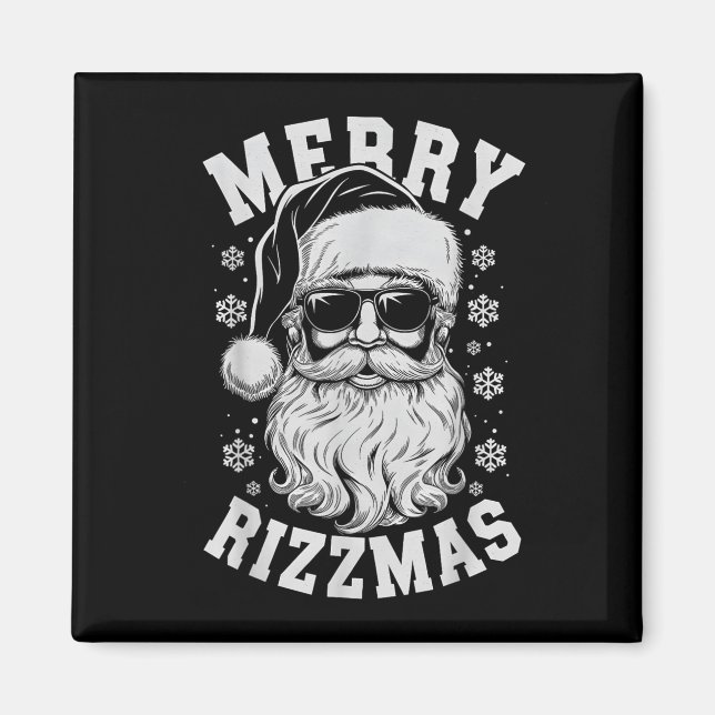 Merry Rizzmas Funny Christmas Santa Claus Happy Ch Magnet (Front)