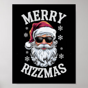 Merry Rizzmas Funny Christmas Santa Claus Happy Ch Poster