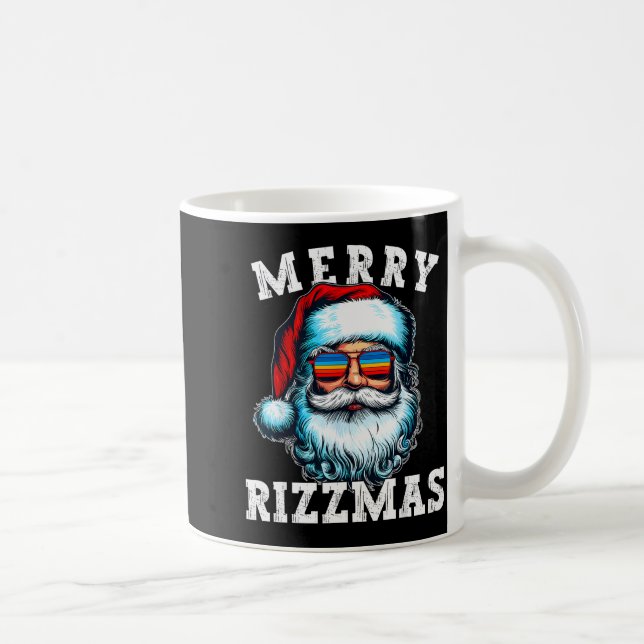 Merry Rizzmas Funny Christmas Shirt For Boys Men  Coffee Mug (Right)