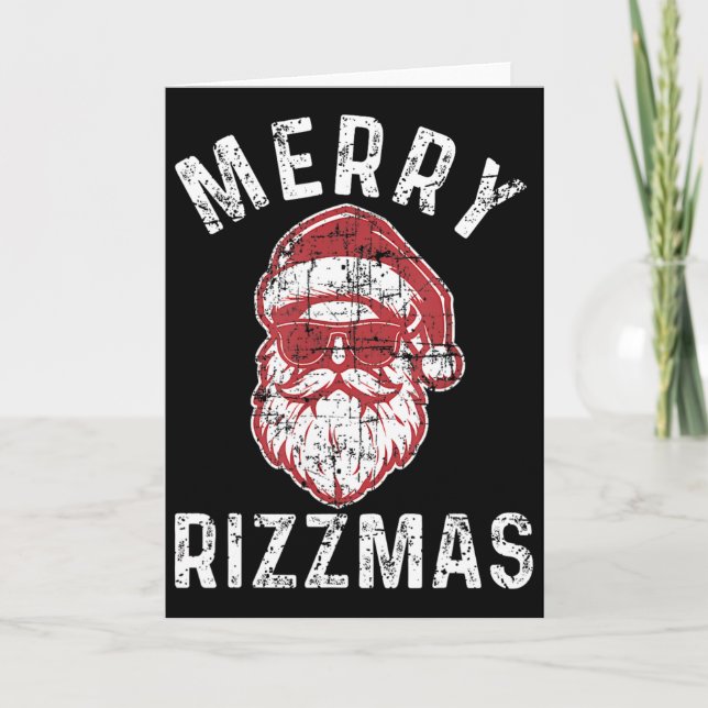 Merry Rizzmas Funny Santa Rizz The Season Rizzler  Card (Front)