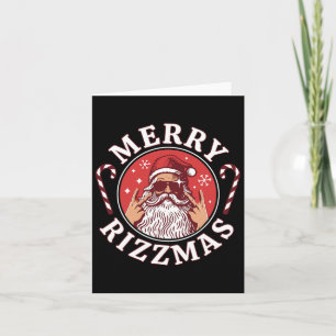 Merry Rizzmas Kids Teens School Funny Christmas Sa Card