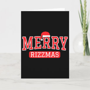 Merry Rizzmas Kids Teens School Funny Christmas Sa Card