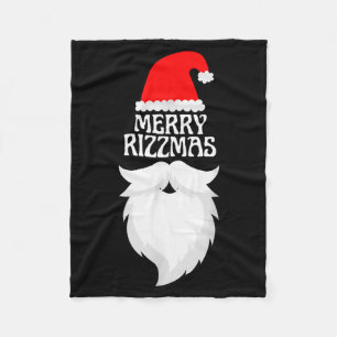 Merry Rizzmas Kids Teens School Funny Christmas Sa Fleece Blanket