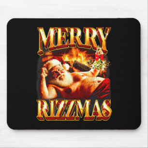 Merry Rizzmas Kids Teens School Funny Christmas Sa Mouse Pad