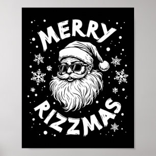Merry Rizzmas Kids Teens School Funny Christmas Sa Poster