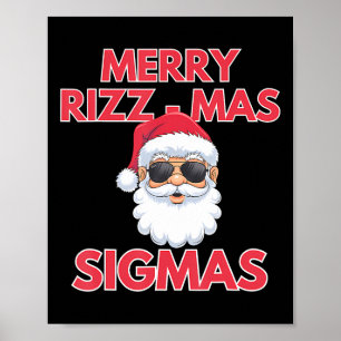 Merry Rizzmas Kids Teens School Funny Christmas Sa Poster