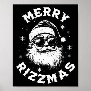 Merry Rizzmas Kids Teens School Funny Christmas Sa Poster