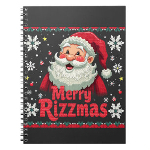 Merry Rizzmas Santa Rizz Funny Christmas Rizzler Notebook