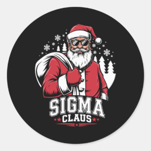 Merry Rizzmas Sigma Claus Funny Santa Claus 1 Classic Round Sticker