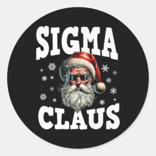 Merry Rizzmas Sigmas Claus Kids Funny Merry Christ Classic Round Sticker