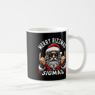 Merry Rizzmas Sigmas Funny Christmas Rizz Santa Te Coffee Mug