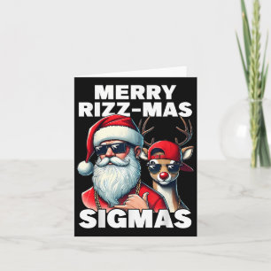 Merry Rizzmas Sigmas Gen Alpha Funny Christmas San Card