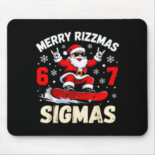Merry Rizzmas Sigmas Santa 67 Six Seven Mouse Pad