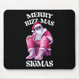 Merry Rizzmas Sigmas Santa Rizzler Youth Kids Teen Mouse Pad