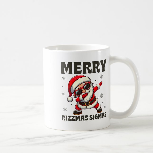 Merry Rizzmas Sigmas Skibidi Rizzmas Christmas Riz Coffee Mug (Right)
