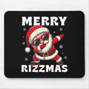 Merry Rizzmas Skibidi Rizzmas Funny Christmas Rizz Mouse Pad