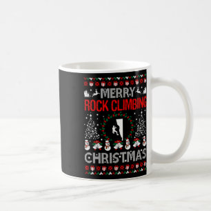 Merry Rock Climbing Christmas Ugly Sweater Outdoor Coffee Mug