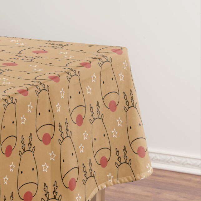 Merry Rudolph Starry Winter Delight Tablecloth (In Situ)
