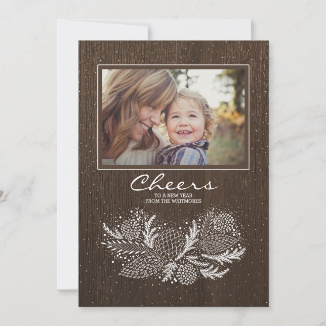 Merry Rustic Holiday Photo (Front)